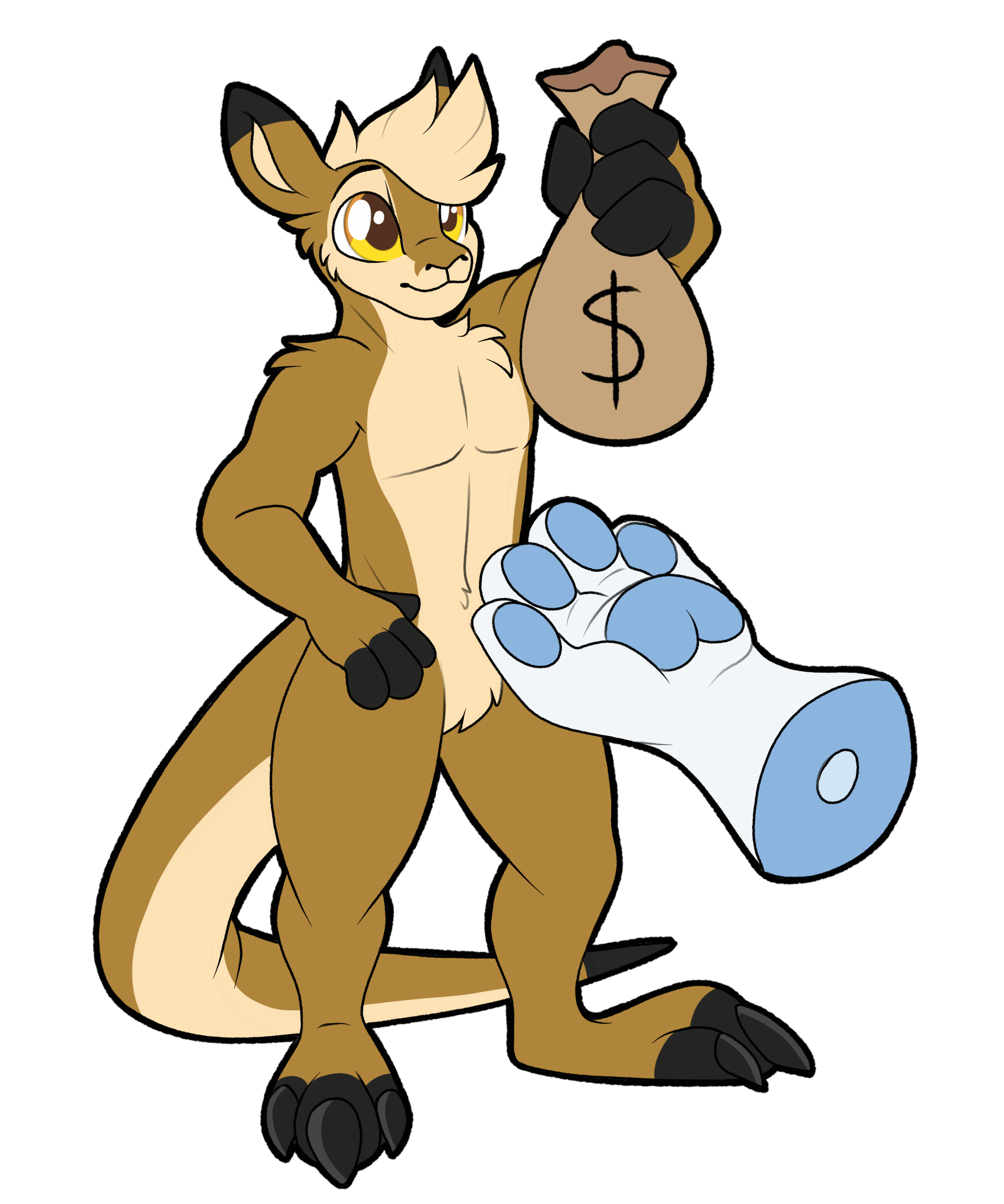 DuRoo Handing over a bag of Money