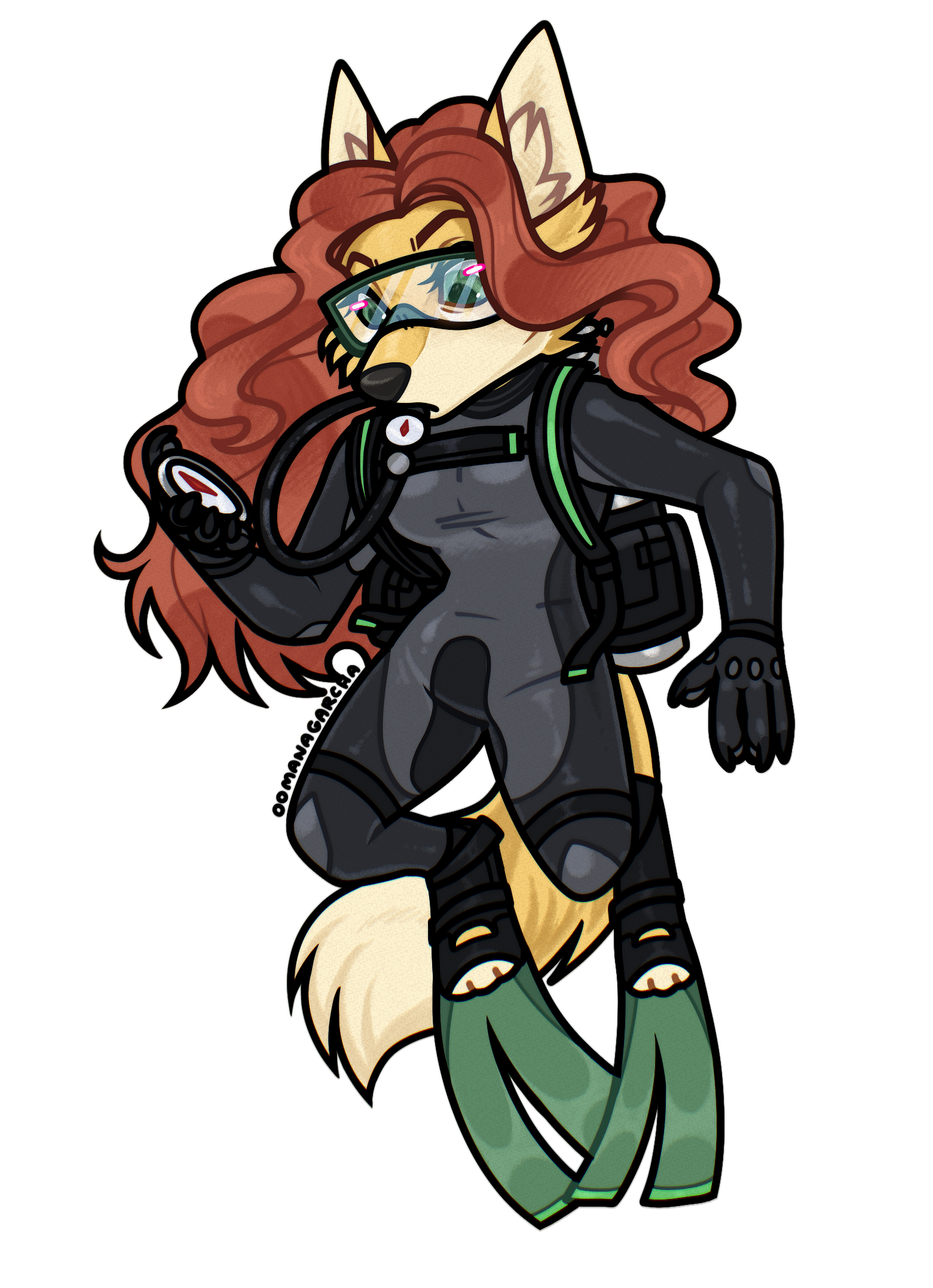 Sheela Scuba Diving & Looking at her Watch