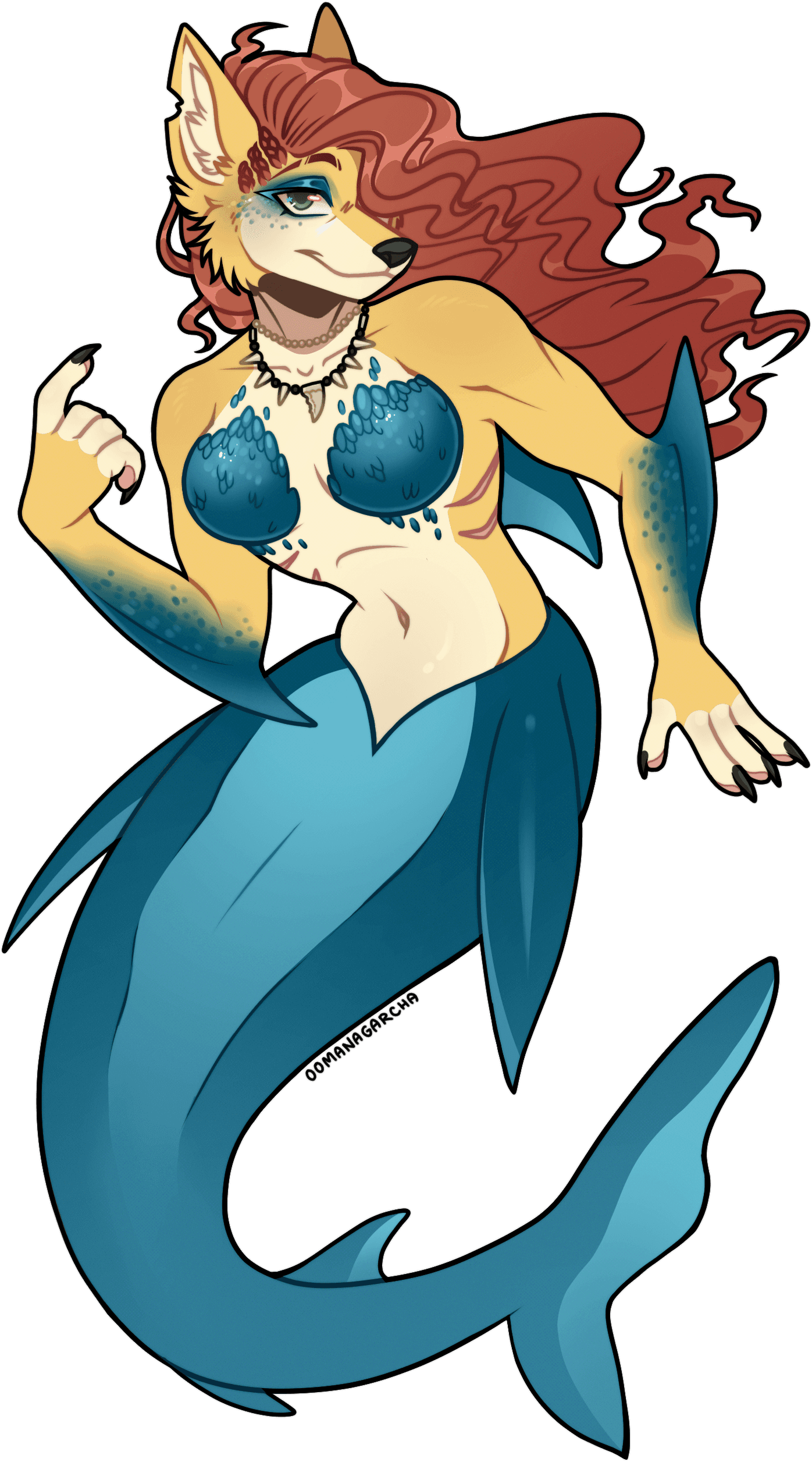 Shiela masquerading as a shark