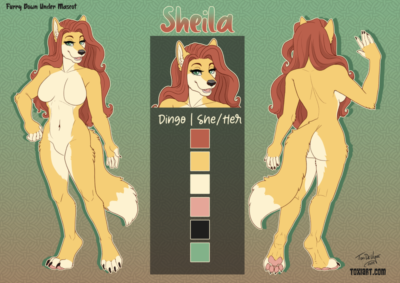 FurDU Mascot Sheila Reference Sheet
